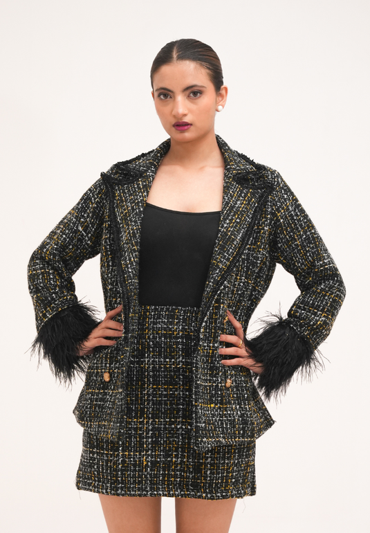 Black Tweed Co-ord set